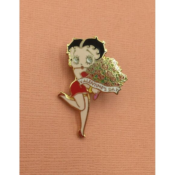 King Features Jewelry - Betty Boop Valentine's Day Limited Edition Pin Brooch Hearst Fleischer Vtg 2003